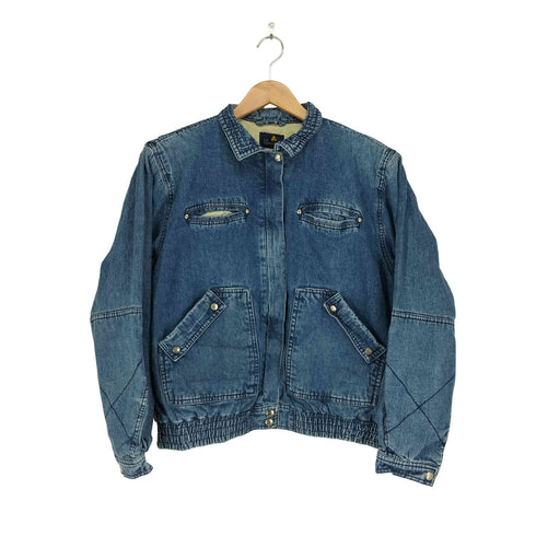 リズ クレイボーン LIZ Claiborne デニムブルゾンジャケット レディース M