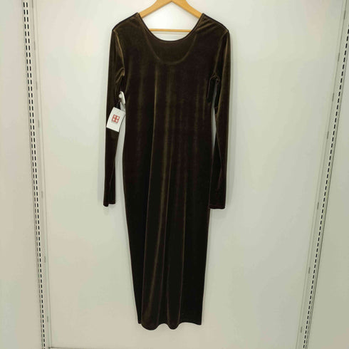 yae 2way Uneck velours long dress レディース 36