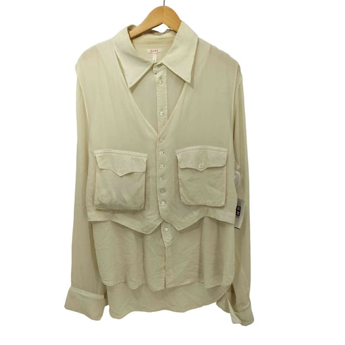エムエーエスユー MASU 19AW LAYERED SILK SHIRTS メンズ