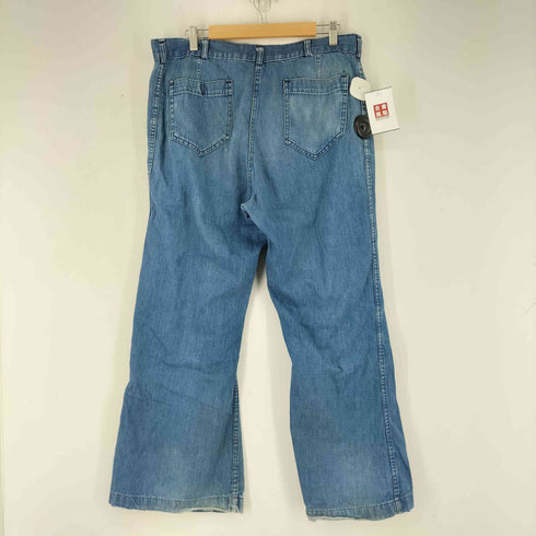 ユーエスネイビー U.S.NAVY 70-80S デニムフレアセーラーパンツ カムロック式IDEALジップ メンズ 38r