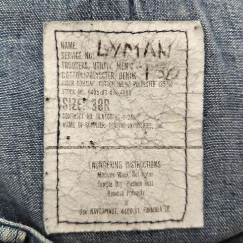 ユーエスネイビー U.S.NAVY 70-80S デニムフレアセーラーパンツ カムロック式IDEALジップ メンズ 38r