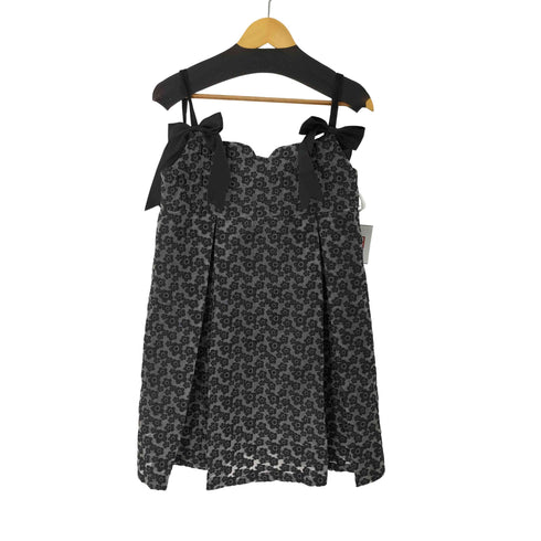 Group of Universe 花刺繍 シアー タックフレア リボン ワンピース / ドレス レディース import:M