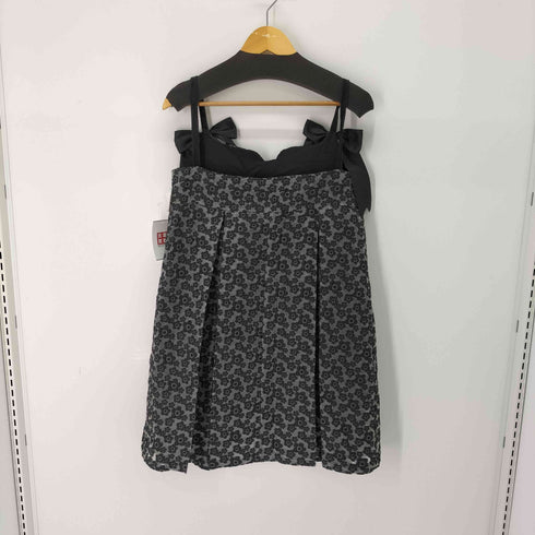 Group of Universe 花刺繍 シアー タックフレア リボン ワンピース / ドレス レディース import:M