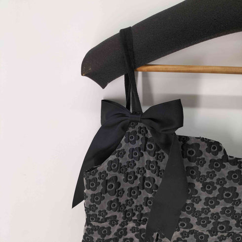 Group of Universe 花刺繍 シアー タックフレア リボン ワンピース / ドレス レディース import:M