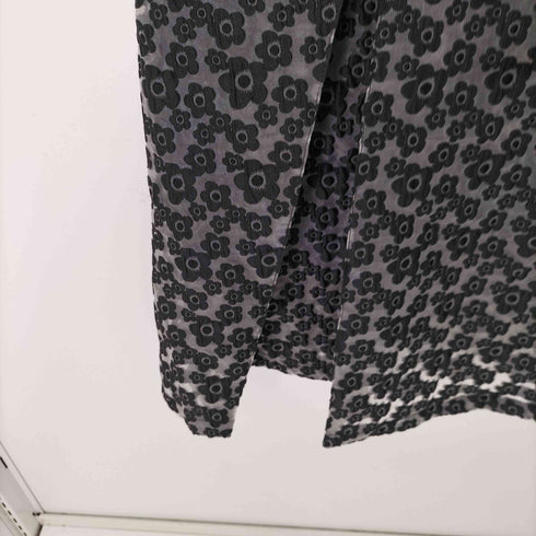 Group of Universe 花刺繍 シアー タックフレア リボン ワンピース / ドレス レディース import:M