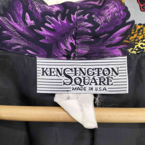 KENSINGTON SQUARE USA製 総柄1Bテーラードジャケット レディース