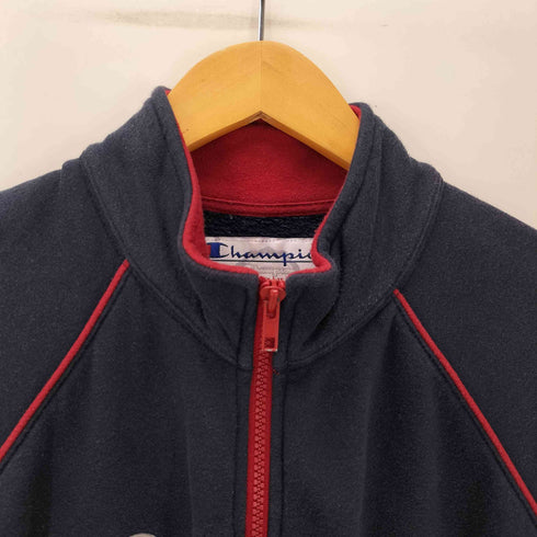チャンピオン Champion 00S LMU ワッペン 刺繍 袖目つき ラグラン フルジップスウェット メンズ import:L