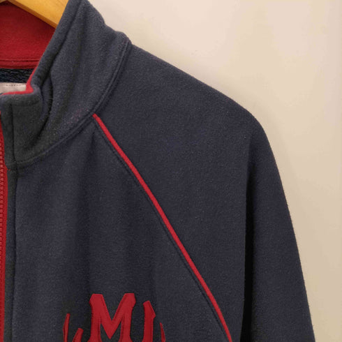 チャンピオン Champion 00S LMU ワッペン 刺繍 袖目つき ラグラン フルジップスウェット メンズ import:L