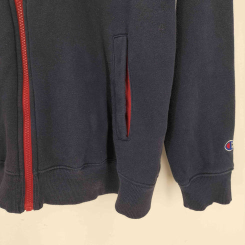 チャンピオン Champion 00S LMU ワッペン 刺繍 袖目つき ラグラン フルジップスウェット メンズ import:L