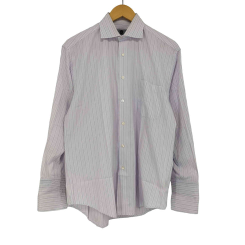 jhane barnes ストライプ ロングスリーブ シャツ メンズ 32-33