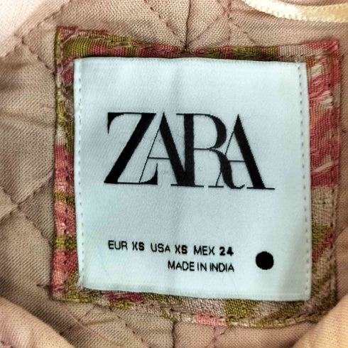 ザラ ZARA 花柄ハイネックキルティングブルゾン レディース JPN:XS