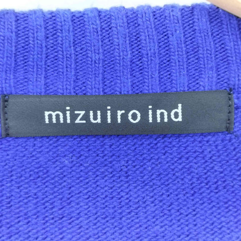 ミズイロインド mizuiro ind クルーネックワイドプルオーバー クルーネックニット レディース