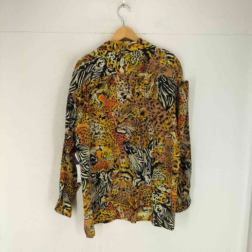 dalmys アニマル柄開襟シルクシャツ メンズ L