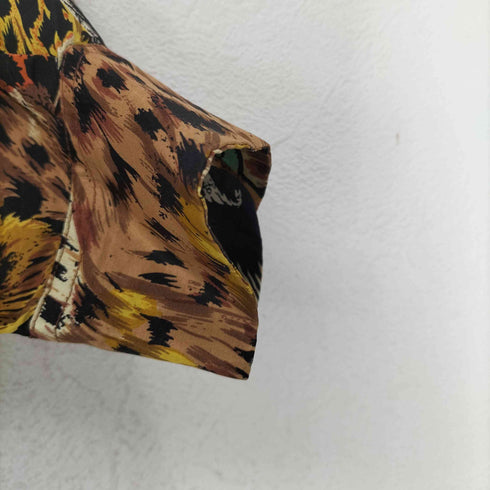 dalmys アニマル柄開襟シルクシャツ メンズ L