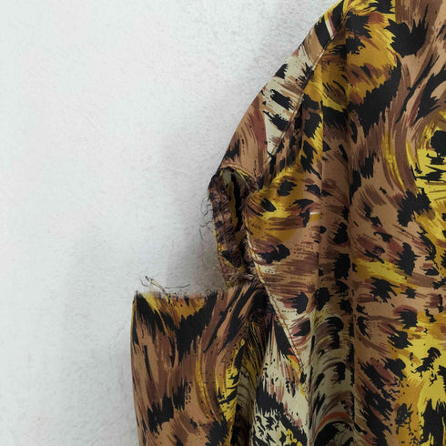 dalmys アニマル柄開襟シルクシャツ メンズ L