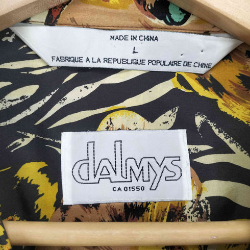 dalmys アニマル柄開襟シルクシャツ メンズ L