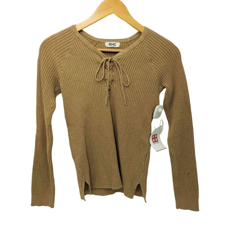 アールエイチシーロンハーマン RHC Ron Herman レースアップ ワッフル編み サーマルニット レディース