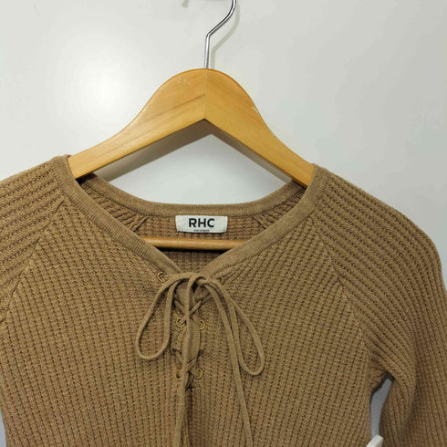 アールエイチシーロンハーマン RHC Ron Herman レースアップ ワッフル編み サーマルニット レディース