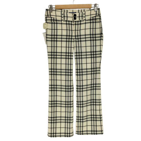 バーバリーブルーレーベル BURBERRY BLUE LABEL チェック柄ストレートパンツ レディース 35