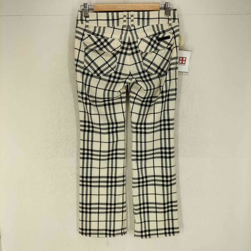 バーバリーブルーレーベル BURBERRY BLUE LABEL チェック柄ストレートパンツ レディース 35