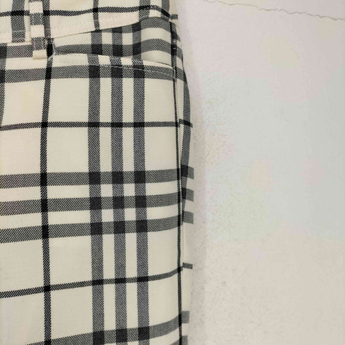 バーバリーブルーレーベル BURBERRY BLUE LABEL チェック柄ストレートパンツ レディース 35