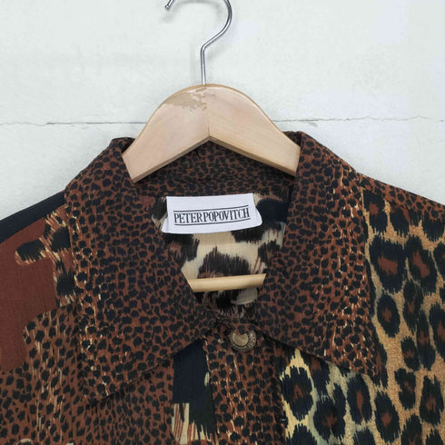 PETERPOPOVITCH レオパードシャツ メンズ