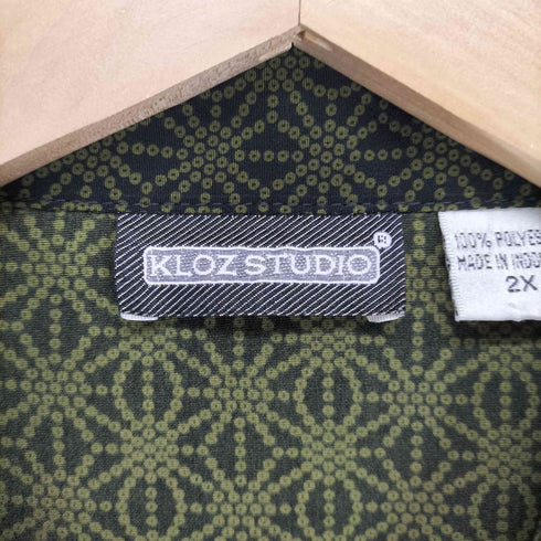 KLOZ STUDIO 総柄切替シャツ メンズ 2X
