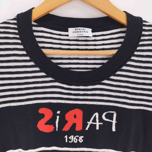 ソニアリキエル SONIA RYKIEL ボーダー 刺繍デザイン ニット レディース import:S