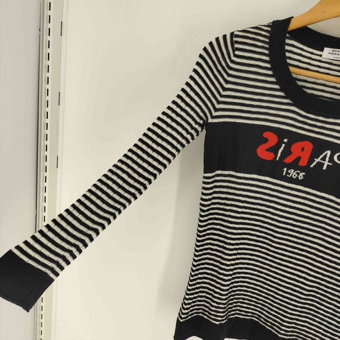 ソニアリキエル SONIA RYKIEL ボーダー 刺繍デザイン ニット レディース import:S