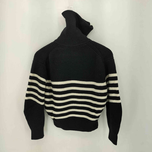 コス COS ハーフジップ ボーダー メリノウール ニットセーター レディース import:XS