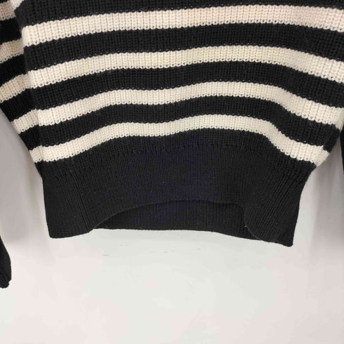 コス COS ハーフジップ ボーダー メリノウール ニットセーター レディース import:XS