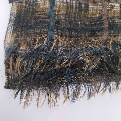 ジョルジオアルマーニ Giorgio Armani ウールシルク チェック柄シアーストール レディース