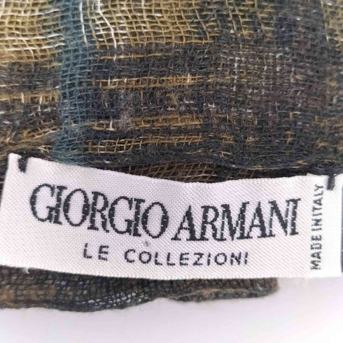 ジョルジオアルマーニ Giorgio Armani ウールシルク チェック柄シアーストール レディース