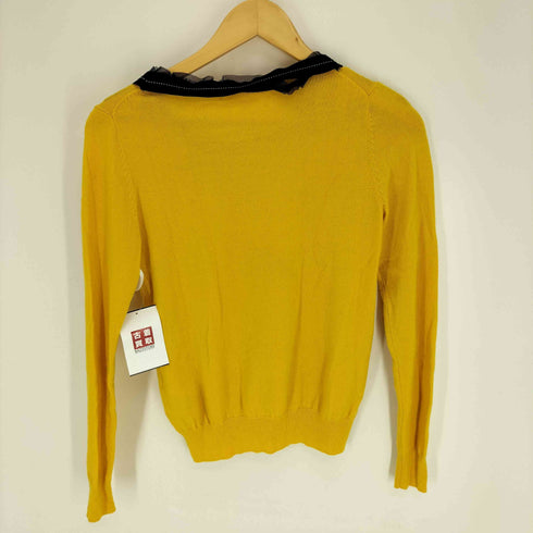 ランバンオンブルー LANVIN en Bleu ビジュー リボン ニット レディース JPN:38