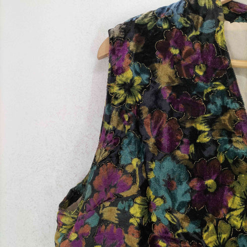 花柄ボタンベスト メンズ