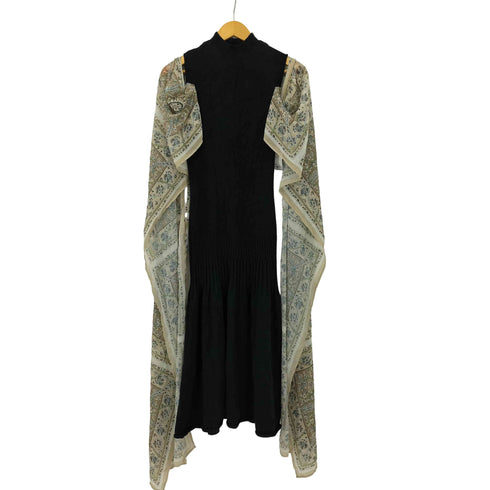 マーキュリーデュオ MERCURYDUO スカーフビスチェ付ニットロングワンピース レディース FREE