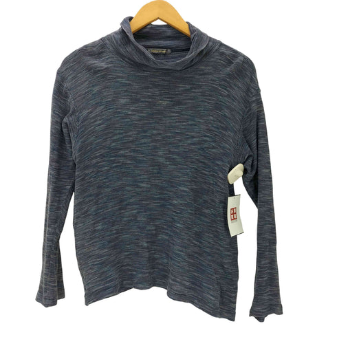 イッセイミヤケ ISSEY MIYAKE 80S 筆タグ ミックスカラー タートルネック コットン ニット セーター レディース 9