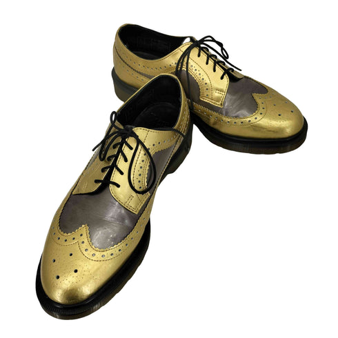 ドクターマーチン Dr.Martens ビンテージ ウィングチップ メダリオン バイカラー レザーシューズ 5ホール メンズ UK:8