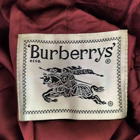 バーバリーズ BURBERRYS 襟ベロア ラグランステンカラーコート レディース