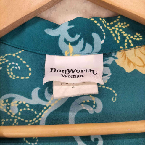 ボンワース BonWorth 花柄開襟シャツ レディース