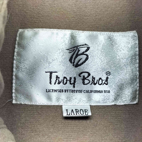 トロイブロス TROY BROS スエード調 ロゴ刺繍 ブルゾン メンズ import:L