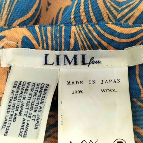 リミフゥ LIMI feu 総柄 ラウンドネック ウールカットソー レディース JPN:S