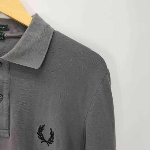 フレッドペリー FRED PERRY Light and Stretch イタリア製 ロゴ 刺繍 コットン ポリ クロップド ポロ シャツ メンズ import:M