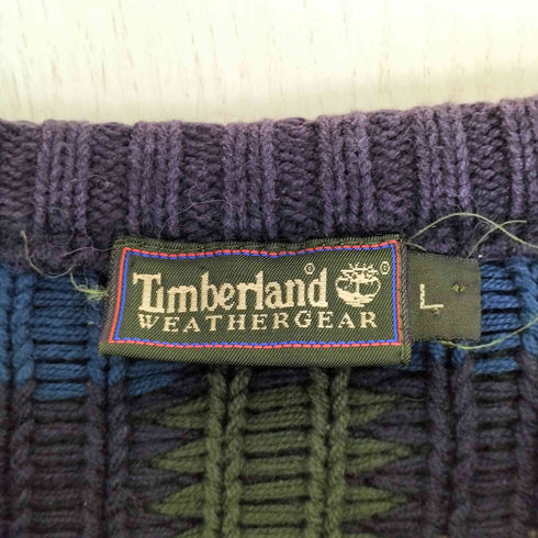 ティンバーランド Timberland 90s OLD チェックコットンニット メンズ JPN:L