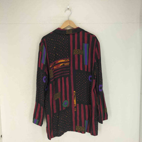 CASUAL CORNER USA製 総柄1Bテーラードジャケット メンズ L