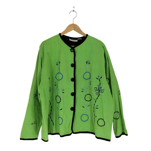 SARA STUDIO 刺繍デザインシャツジャケット メンズ 3X