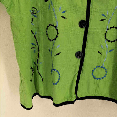 SARA STUDIO 刺繍デザインシャツジャケット メンズ 3X