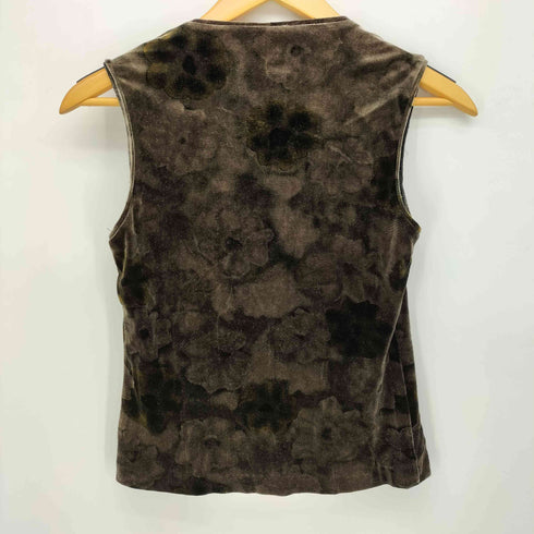 アナスイ ANNA SUI USA製 花柄 ベロア タンクトップ レディース P