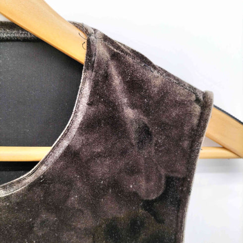 アナスイ ANNA SUI USA製 花柄 ベロア タンクトップ レディース P