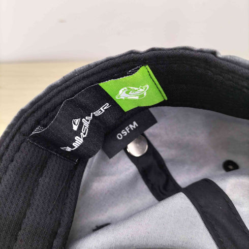 クイックシルバー Quiksilver netplus ロゴ 刺繍 スナップバック 6パネル キャップ メンズ OSFM